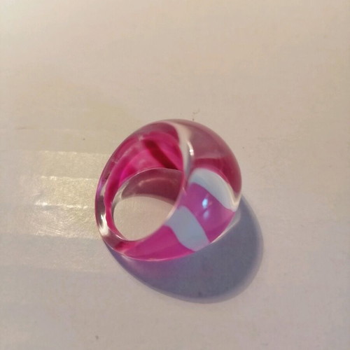 Bicolor plexiglass ring new