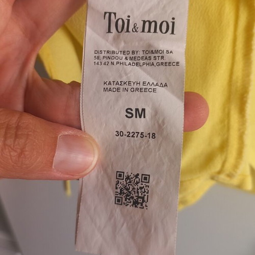 Toi & Moi women's blouse, soft yellow, size M/38/10