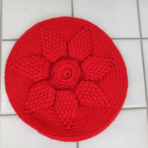 Handmade pillows pair, pure virgin wool, 38 cm diameter