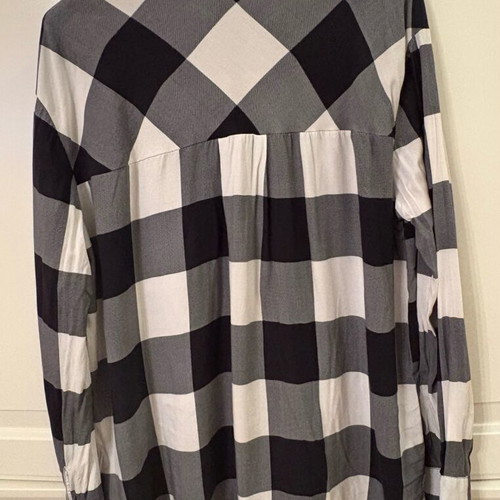 Alcott Checked Viscose Shirt Small Like New, Black and White