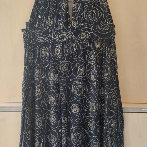 Golddigga Vintage Y2K Halter Dress with Gold Roses Size M like new