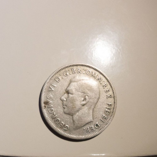 Silver Coin 1951 Australia King George VI Florin used