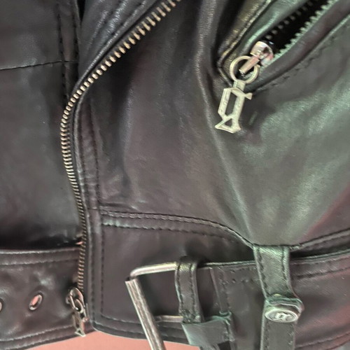 Perfecto leather jacket John Galliano size 42 IT new, black