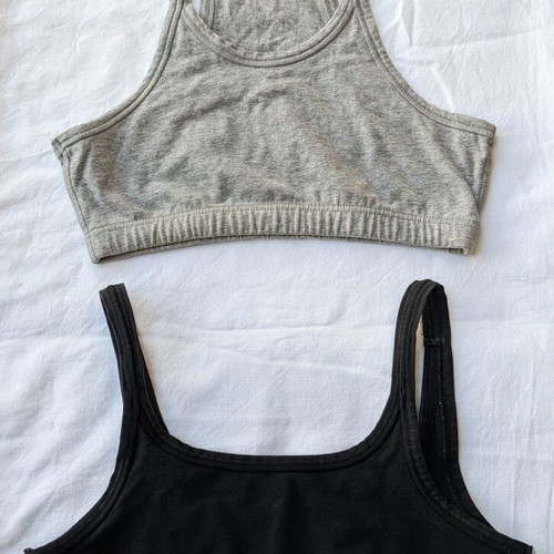 Bdtk two used sports bras size Medium, black and gray