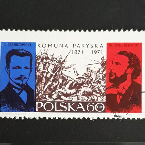 Poland 1971 The Paris Commune 1871 stamp like new, 60gr