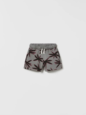 Παντελόνι βερμούδα βαμβακερό γκρι Zara με λάστιχο 110cm (4-5 ετών)