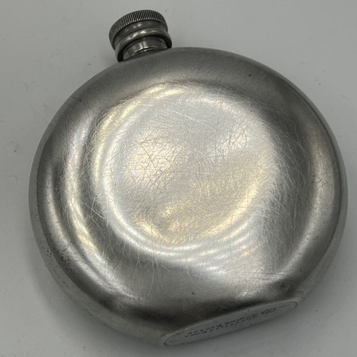 Sheffield Rose English Pewter flask used, about 10cm
