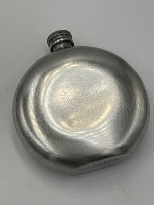 Sheffield Rose English Pewter flask used, about 10cm