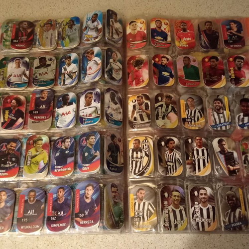 Football Metal Tags Set 250 Pieces Used in Album