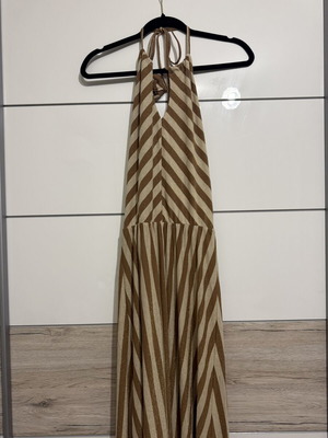 Striped gold maxi dress new with tags