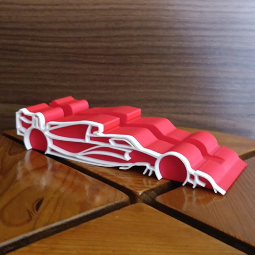 F1 phone stand new, plastic, red and white