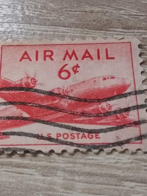 Σπάνιο γραμματόσημο USA Air Mail 6c 1949 μεταχειρισμένο