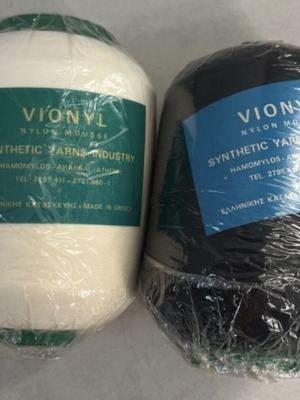 Vionyl Nylon Mousse Yarn Cones brand new, pack of 9