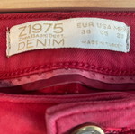 Zara red jeans used, size M