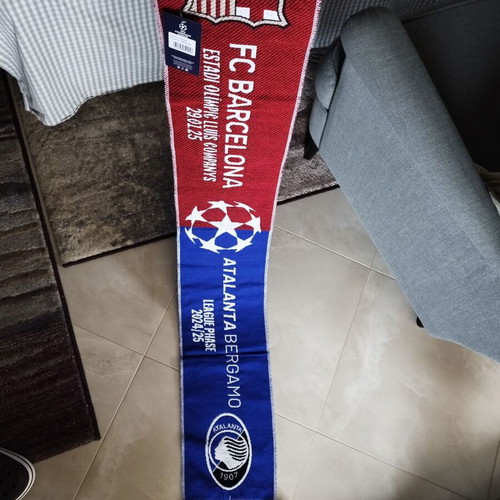 Champions League Atalanta Barcelona scarf new 2024-25
