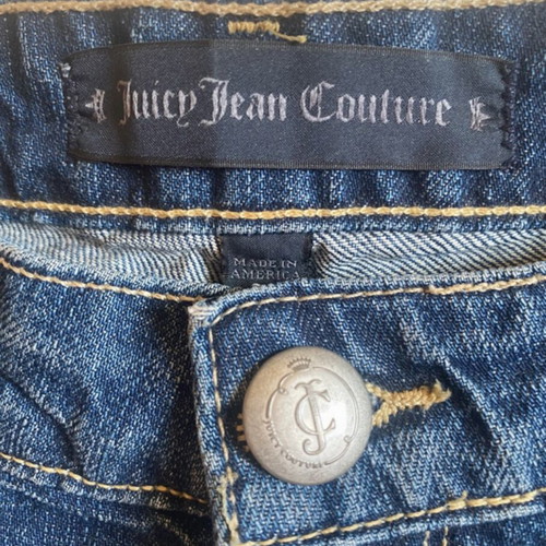 Juicy Couture Vintage Denim Shorts Mid Rise Frayed Hem Size S