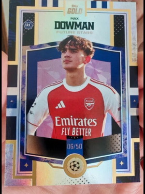 Max Dowman 06/50 Topps Gold κάρτα σαν καινούργιο
