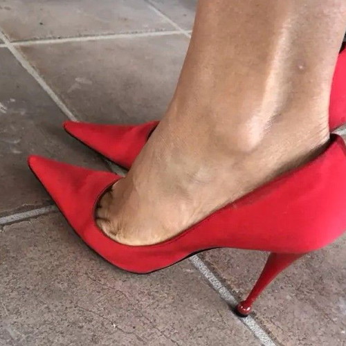 Sergio Rossi red pumps used, size 38.5