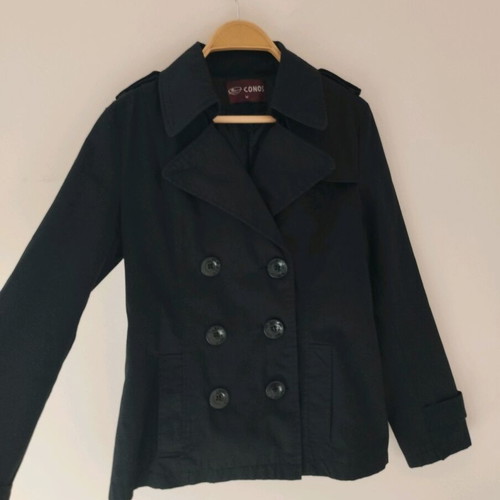 Cosmos trench coat like new, black and dark blue, size M