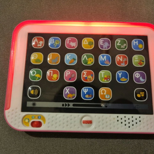 Fisher Price pink tablet used, educational baby toy