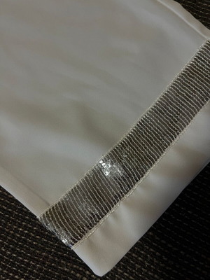 YBONH Collection white pants with silver detail, size 58, like new