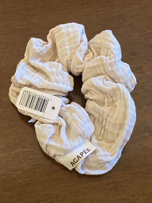 Scrunchie Agapee καινούργιο, μπεζ