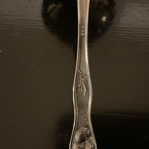 Antique silver-plated small soup spoon like new