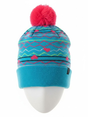 Mc Kinley children's hat turquoise with pompom like new