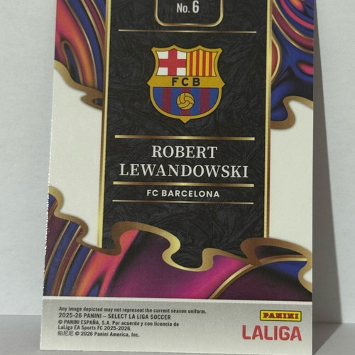 Panini Select La Liga 2025-26 Unstoppable Robert Lewandowski FC Barcelona card like new