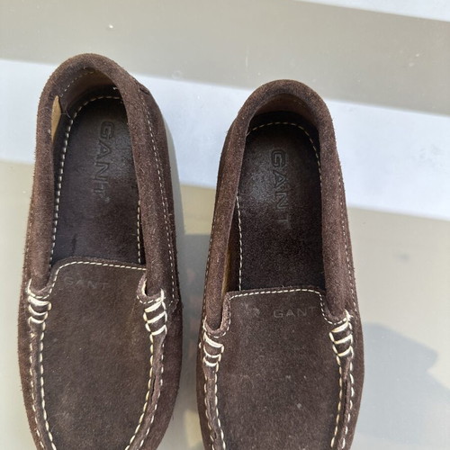 GANT children's suede moccasins size 28 like new, brown leather