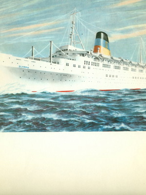 Authentic Olympia ocean liner poster unused, 34x24 cm
