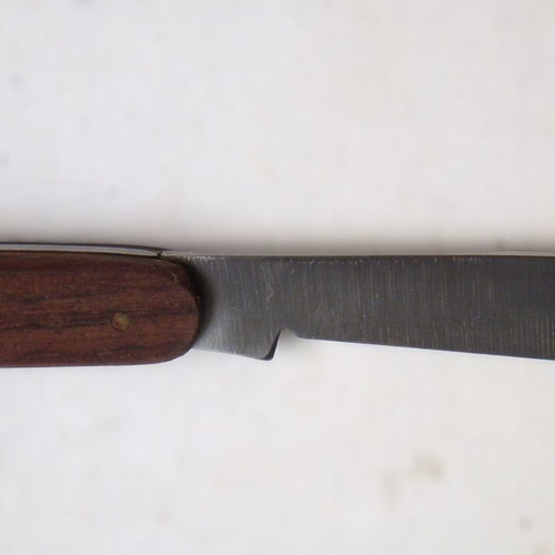 Traditional Vaccination Folding Knife used, stainless steel blade