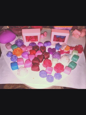 Wax melts μίγμα 70 τεμαχίων καινούργια, διάφορα χρώματα και αρώματα