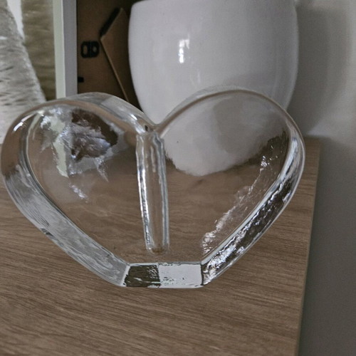 Decorative crystal heart-shaped like new