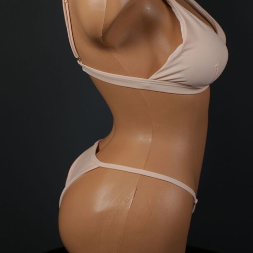 Two-piece bikini new, pink peach, size M