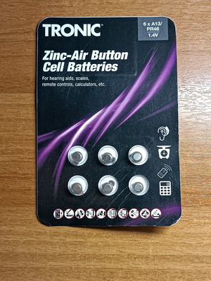 Tronic A13/PR48 1.4V 240 mAh pack of 6 new