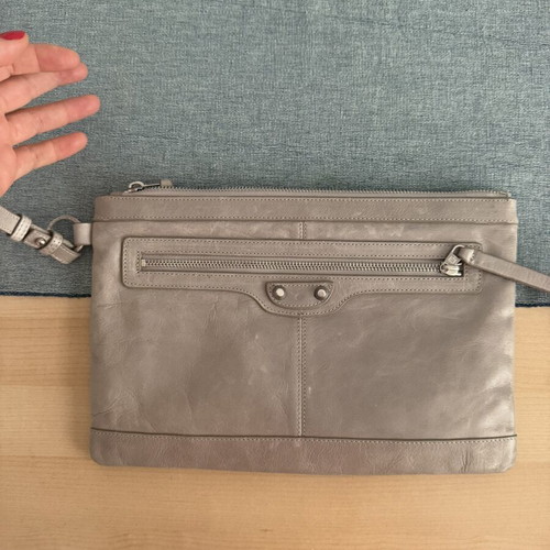 Balenciaga Paris light grey pouch used
