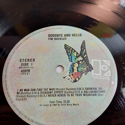 Tim Buckley Goodbye and Hello vinyl used in good condition