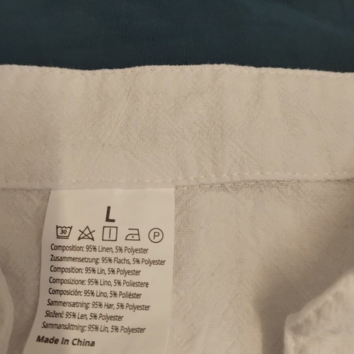 Men's linen set new, white, size L by Abrand Jeans