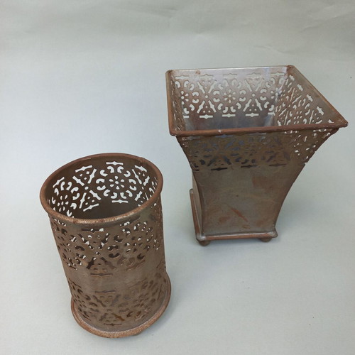 Decorative set Cache-pot and candle holder by Sia like new