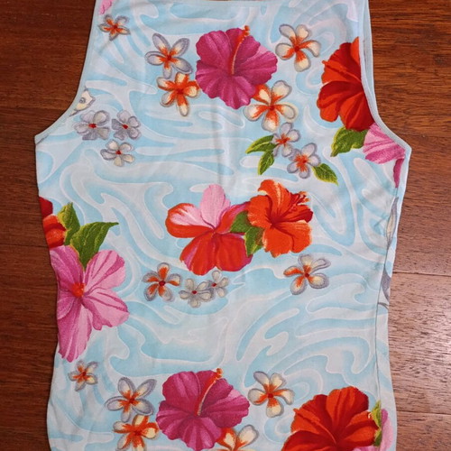 Blumarine Koi Fish set like new, blue, pants XS, blouse S