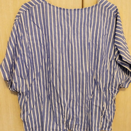 Frane women's plus size shirt new, white and blue