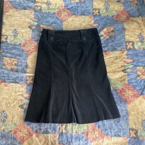 Black corduroy midi skirt high-waisted A-line, like new