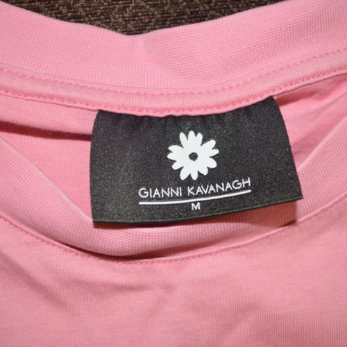 Gianni Kavanagh Pink Gothic Logo T-Shirt like new, size M