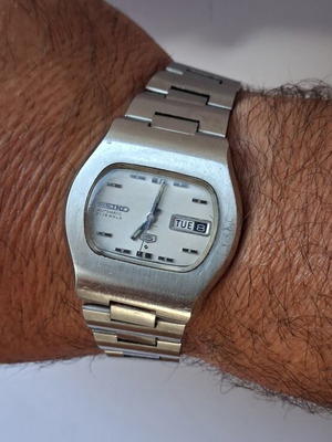 Seiko 6119 ανδρικό ρολόι μεταχειρισμένο, άσπρο και γκρι
