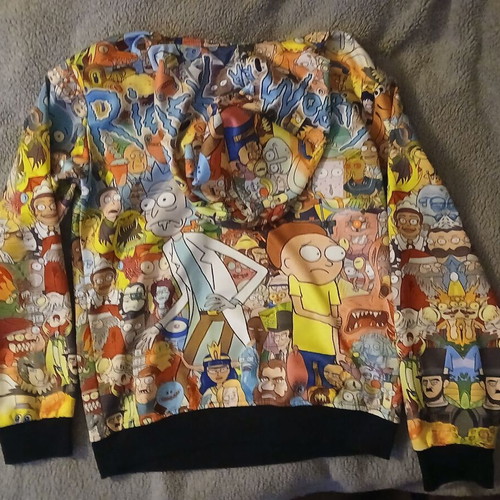 Rick And Morty sweatshirt multicolor like new, unisex, size XS