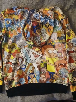 Rick And Morty sweatshirt multicolor like new, unisex, size XS