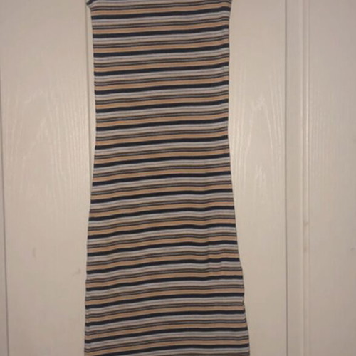 Striped Calliope dress like new, long fitted