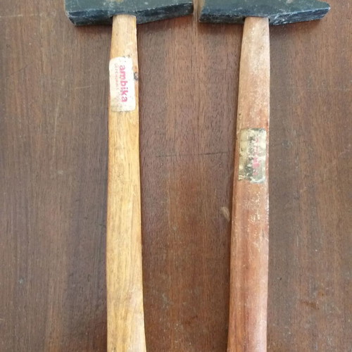 Ambika hammers used, set of 2 with wooden handle