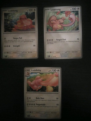 Pokémon TCG Lickitung και Lickilicky σαν καινούργιο από Scarlet and Violet